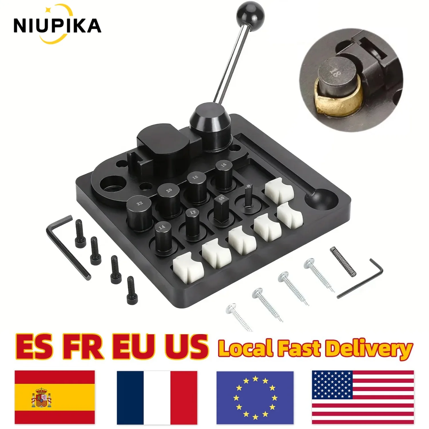 

NIUPIKA Черный станок для гибки металлических колец с аксессуарами Многофункциональный ручной гибочный станок для сережек Профессиональный станок для гибки колец