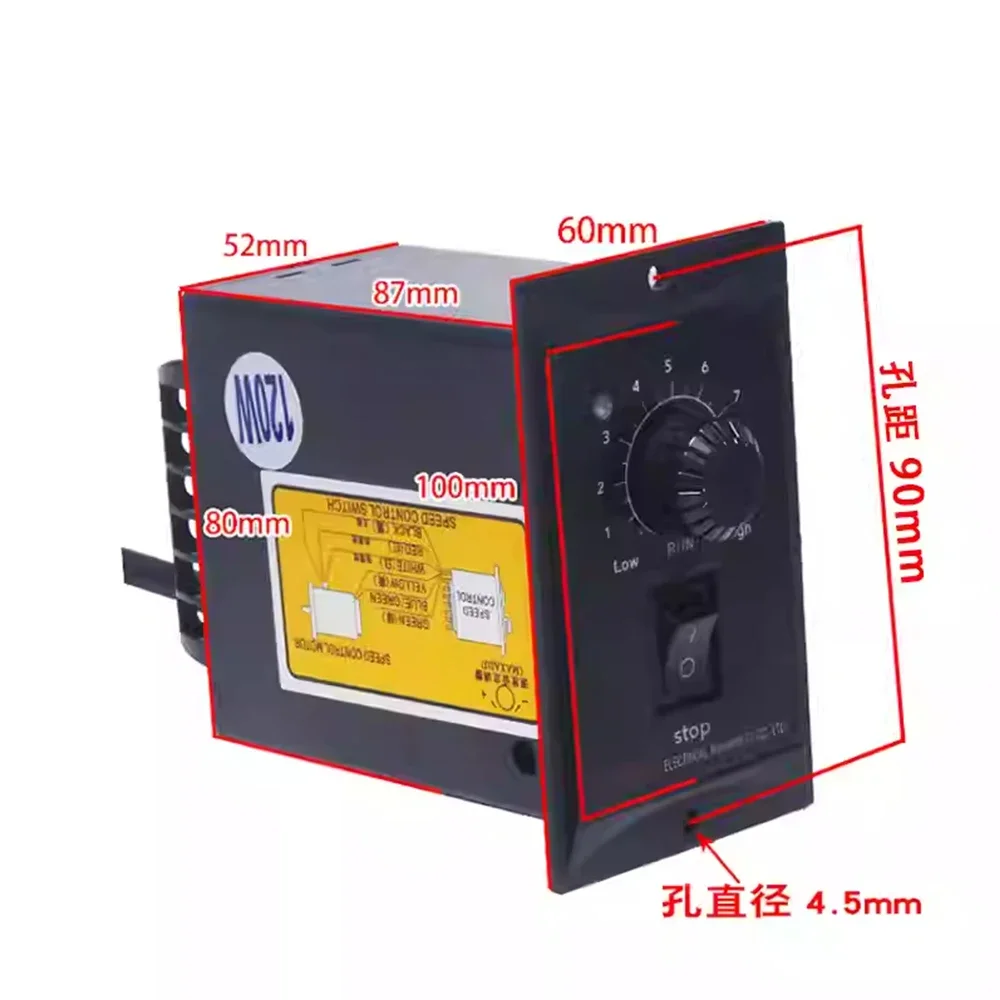 1Pcs Motor Speed Controller Pinpoint Regulator Controller Forward & Backward AC 220V US-52 6/15/25/40/60/90/120/180/200-400W