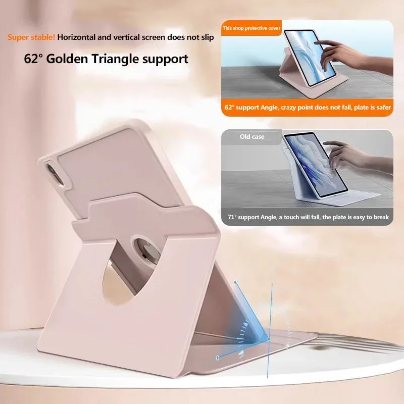 For New IPad A16 11th Generation 2025 Case for IPad Air 7 6 11" M3 M2 Mini7/6 A17 Pro11 13 12.9 M4 Air4/5 10th Flip Rotate Cover 2