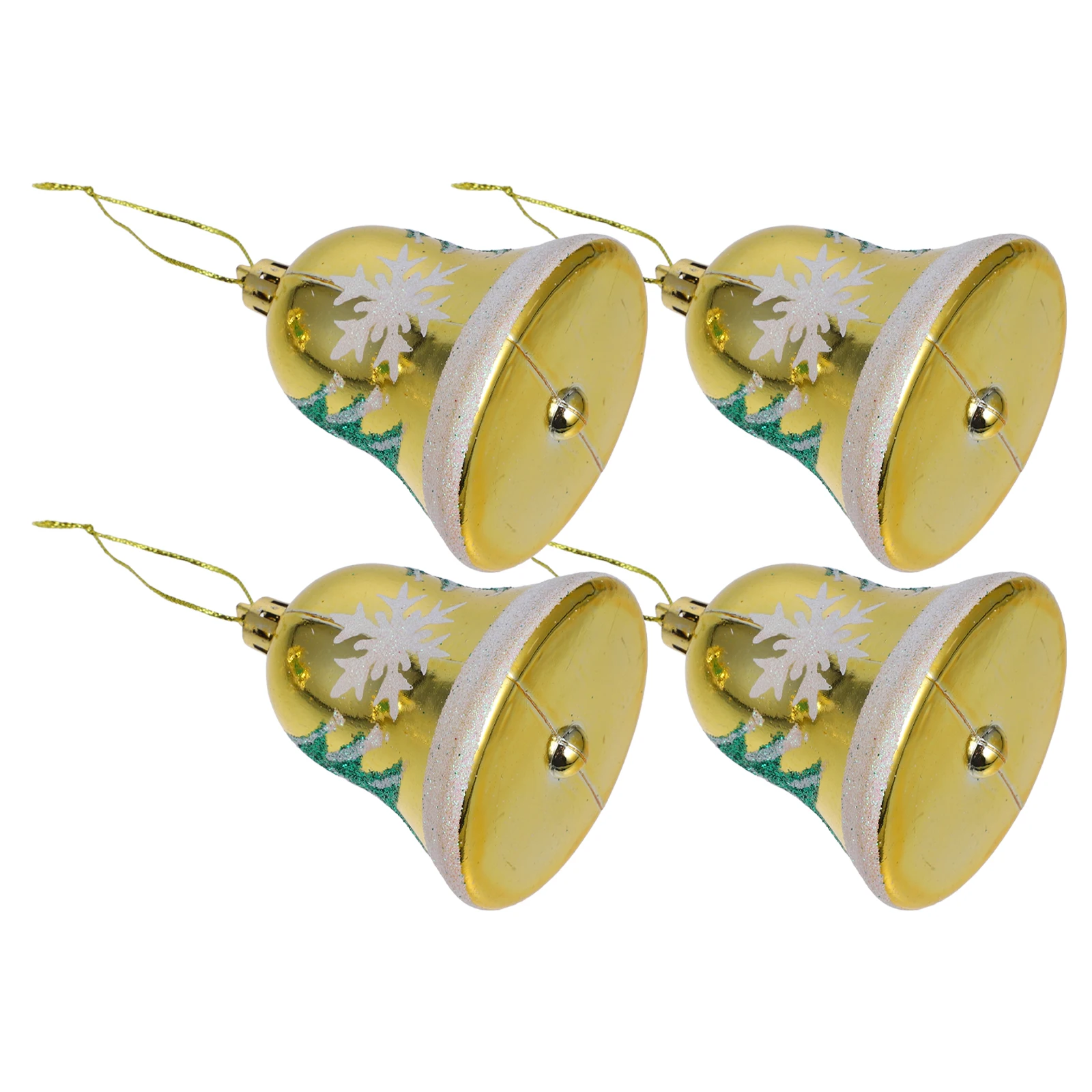 

4Pcs Christmas Tree Hanging Decors Xmas Bells Decor Delicate Shape Beautiful Color Fashionable Background Prop