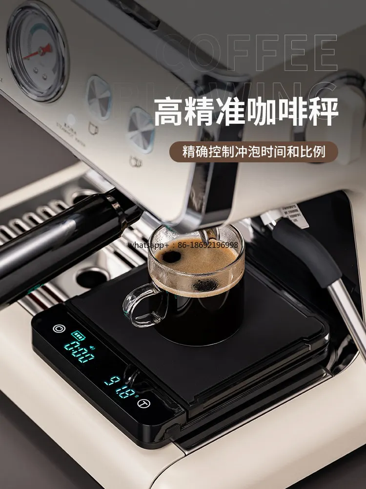 Smart Coffee Electronic Scale Small Coffee Bean Weigher Italian Hand Punch Automatic Timing Gram