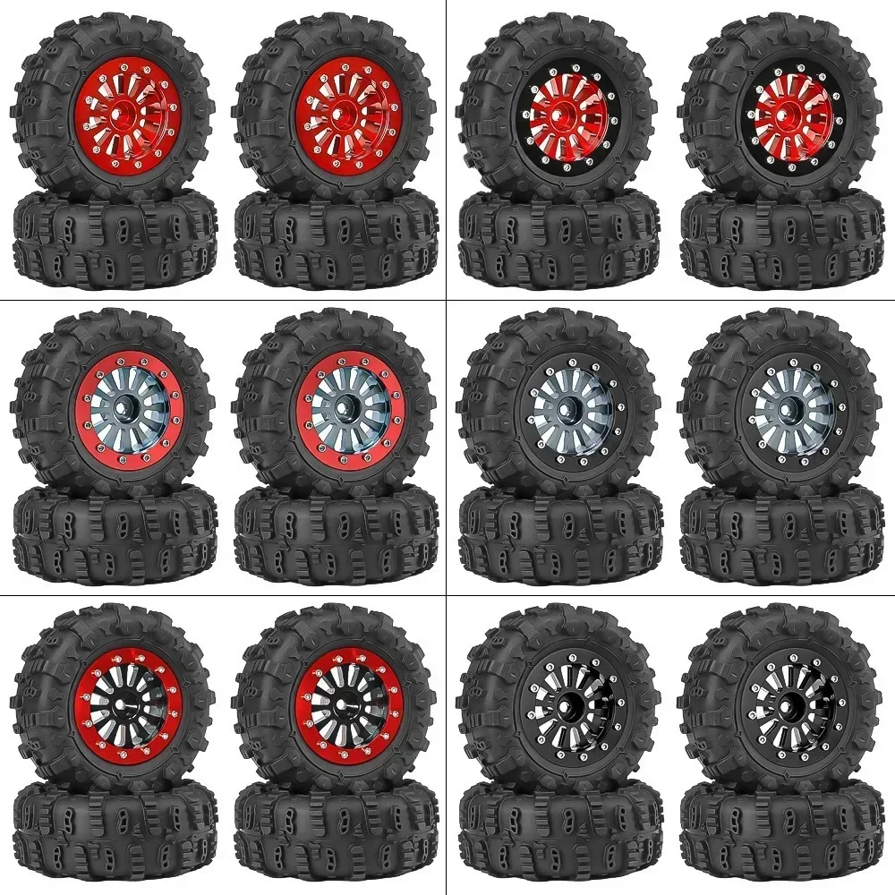 

Металлические колеса с бусинами 1,3 дюйма, 65 мм, бутиловые шины, шестигранник 7 мм для TRX4M/SCX24, 1/18-1/24, комплект обновлений на гусеничном ходу, 4 шт.