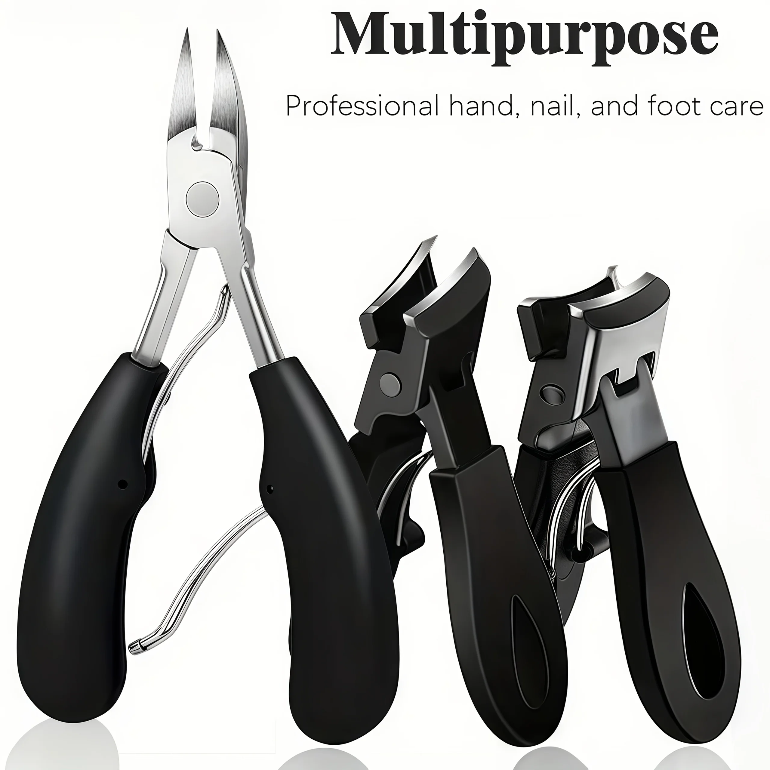 

Heavy duty 3 - in - 1 nail clippers,professional tools for nail care and trimming,suitable for thick toenails Anti slip handle