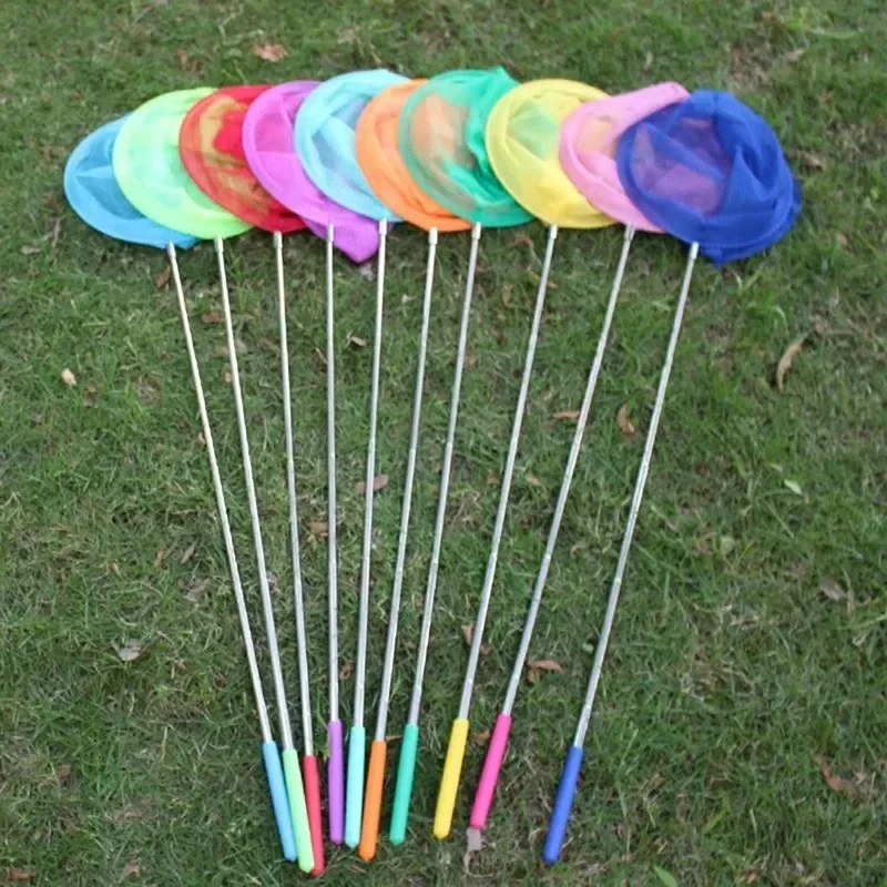 Retractable Fishing Net Insect Butterfly Dragonfly Net Outdoor Portable Fishing Net Children Fun Game Fishing Toys