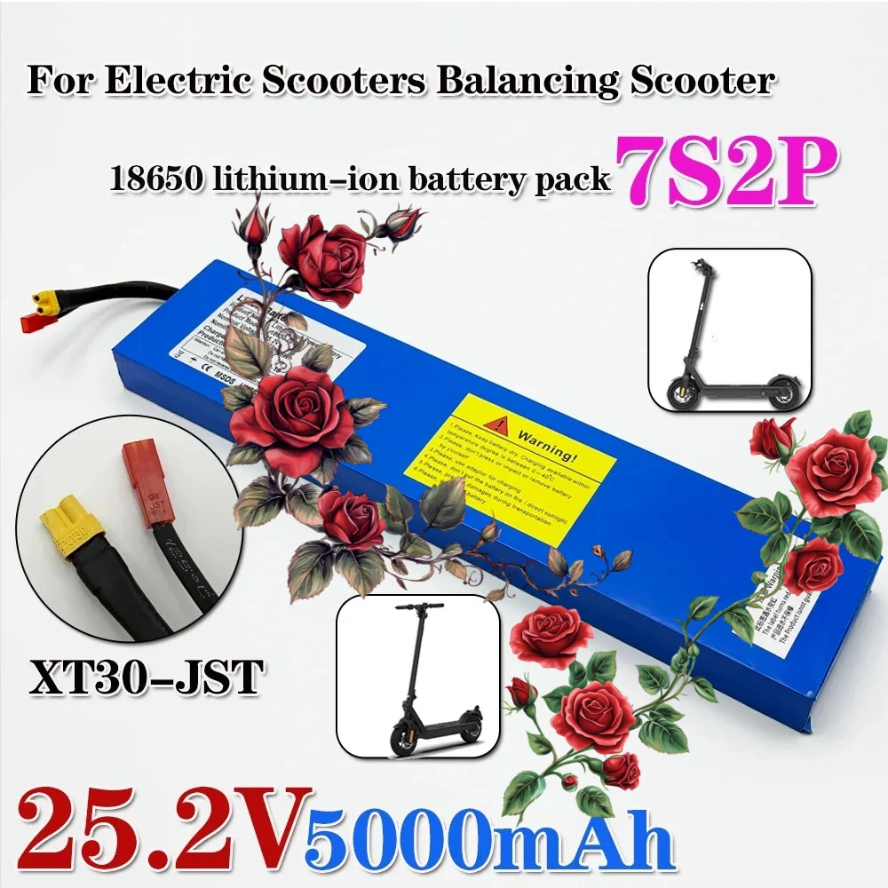 

Newly upgraded 7s2p 25.2V 5.0ah 18650 Battery Lithium Ion Battery 25.2V 5000Mah for Electric Scooters Balancing Scooter