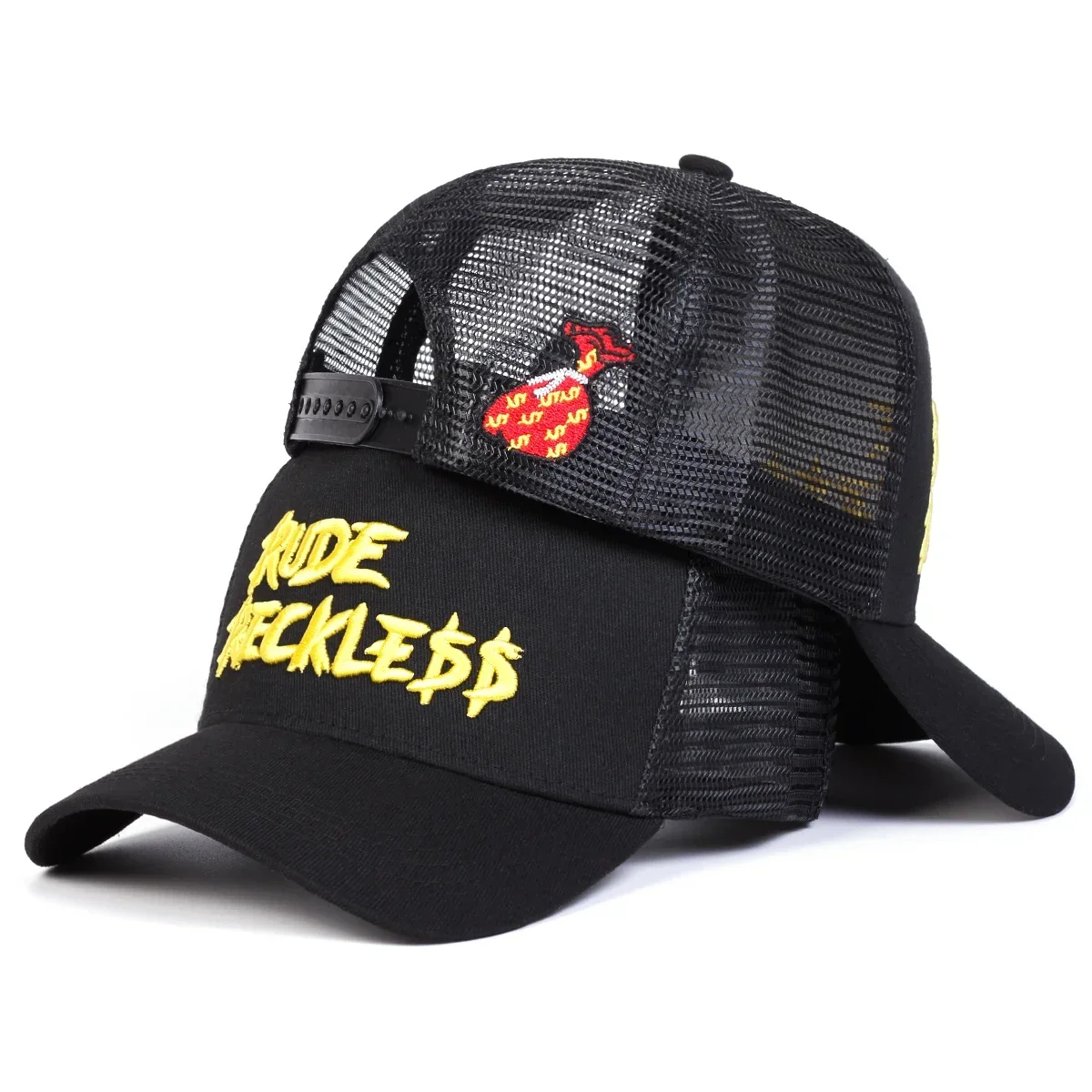 Бейсбольные сетчатые кепки унисекс с вышивкой букв RUDE RECKLE, весенне-летние уличные регулируемые повседневные шапки, солнцезащитная шляпа, спортивная кепка