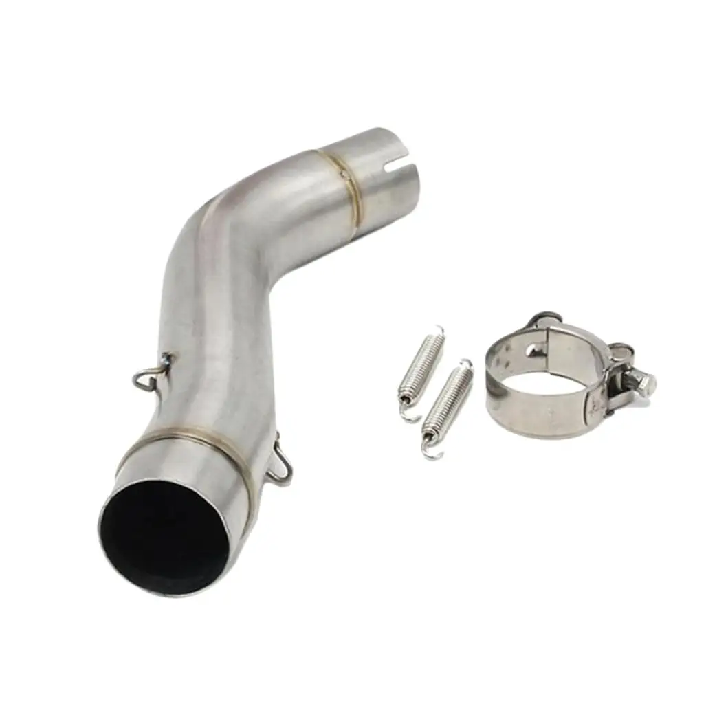 

Motorcycle Muffler Middle Connecting Pipe 235mm / 9.25 Inch for - Silver