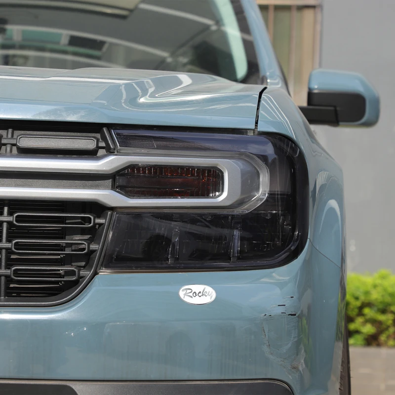 بولي كلوريد الفينيل سيارة الجبهة العلوي ضوء فيلم الكسوة ملصق واقية لفورد مافريك 2022 2023 2024 2025 اكسسوارات السيارات #5