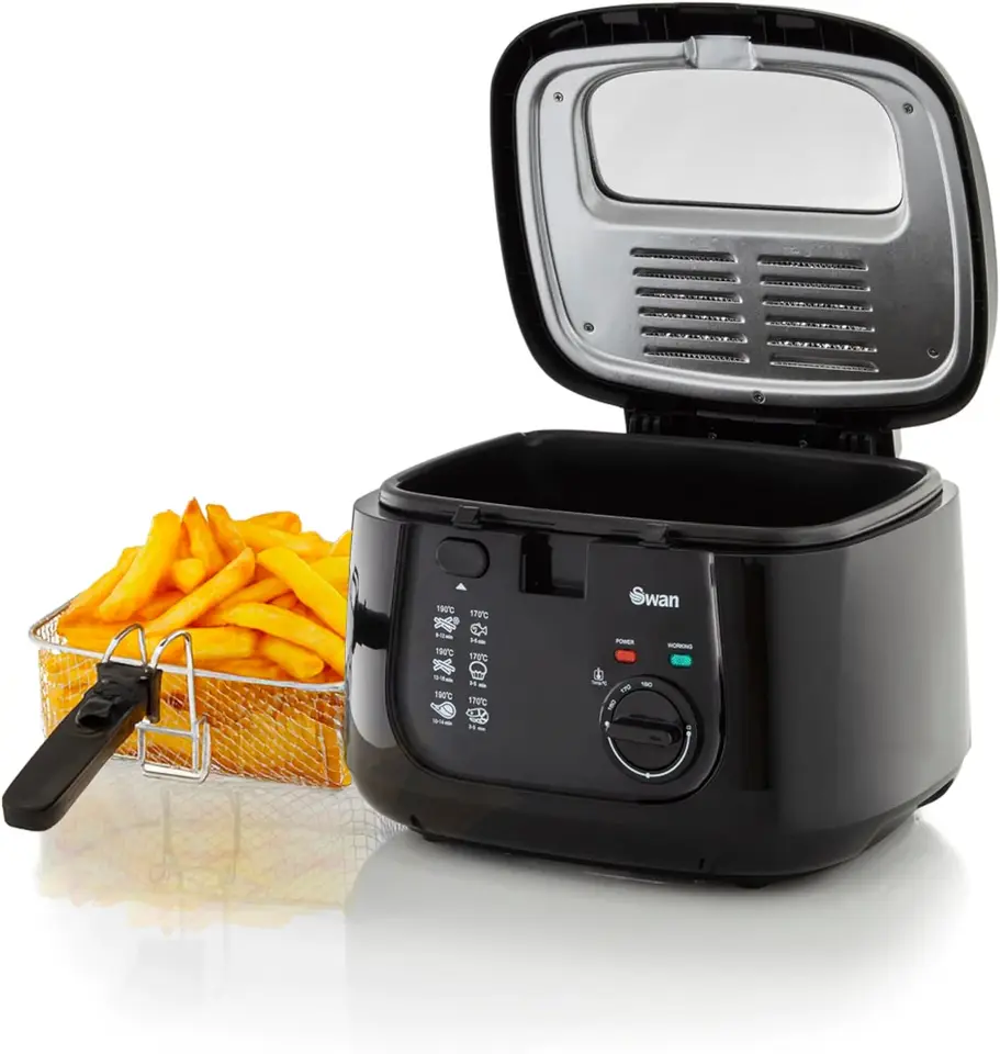 2.5 Litre Black Deep Fat Fryer with Viewing Window