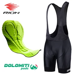 RION Cycling Bib Shorts Men MTB Mountain Bike Tights  Bicycle Pants Dolomiti Long Distance Pad Bike Wear Summer Ciclismo