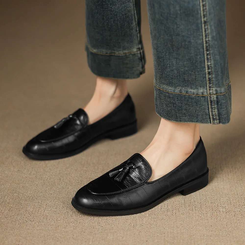 Zapatillas de deporte para Mujer, mocasines planos de cuero, nueva moda Primavera 2026, Zapatos informales cómodos para mamá, Zapatos para Mujer