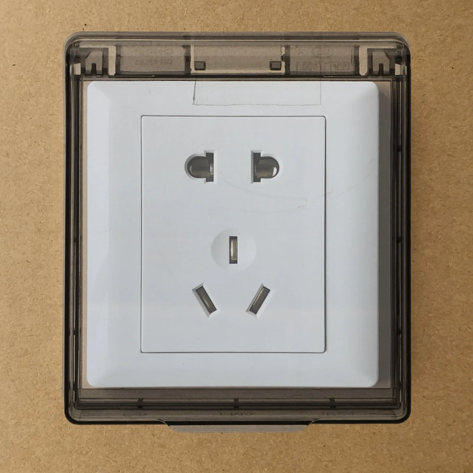 2Pcs Ultra Thin Switch Cover Waterproof Adhesive Socket Protector Box for Wall Outlet Indoor Outdoor Use Light Switch Cover