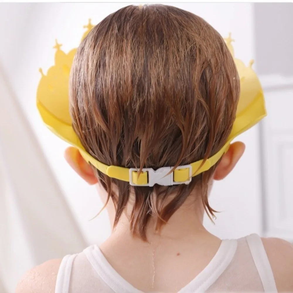 Ear Protection Kids Shower Cap Hair Shield Adjustable Shower Protect Head Cover Elastic Band Soft Hair Wash Hat Baby Care