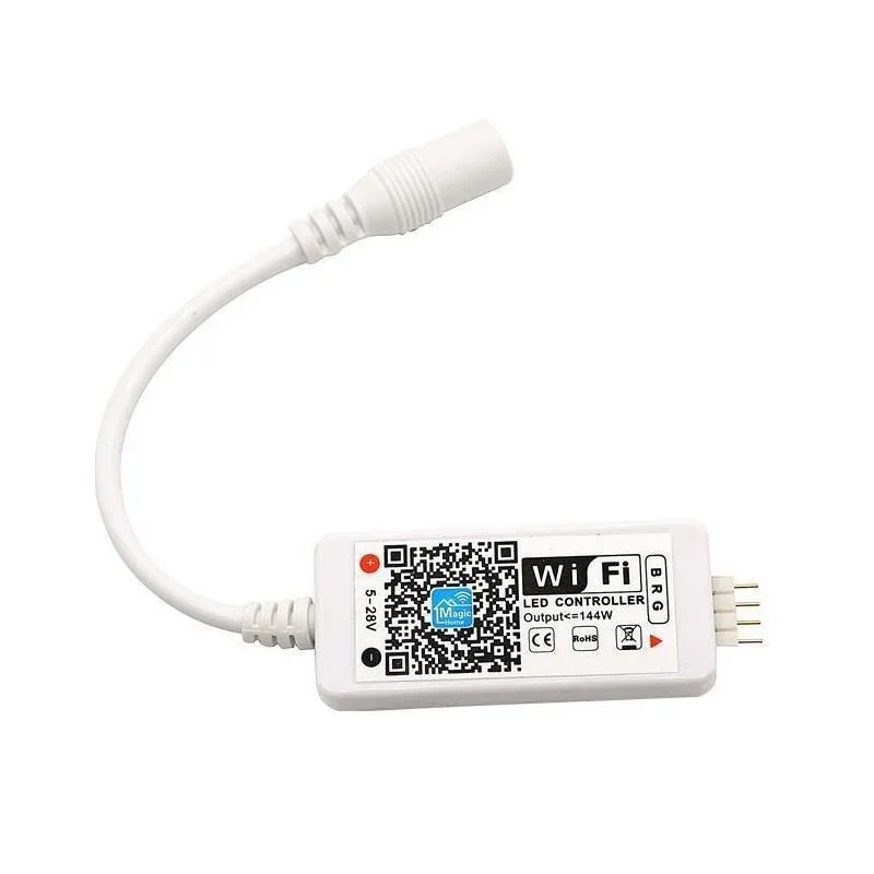 Imagem -03 - Led Wifi Controle Remoto Funciona com Alexa Google Casa Controle de Voz para 5050 3528 Rgb Led Strip Luzes Mudar Dimmer Temporizador Sou