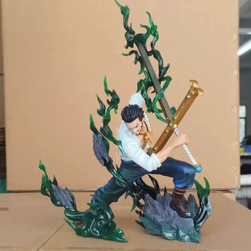 23 cm One Piece Figure Dracule Mi Hawk Figura Anime Pvc Gk Figurine Modello Collezione di bambole Decorazione della stanza Giocattolo Regalo di compleanno