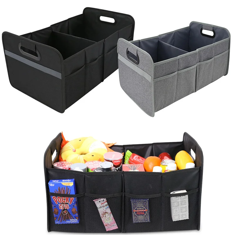 

Versatile Oxford cloth Car Trunk Organizer -Toys food Storage Bags Box Foldable Storage Box For Vehicle Essentials Accessories