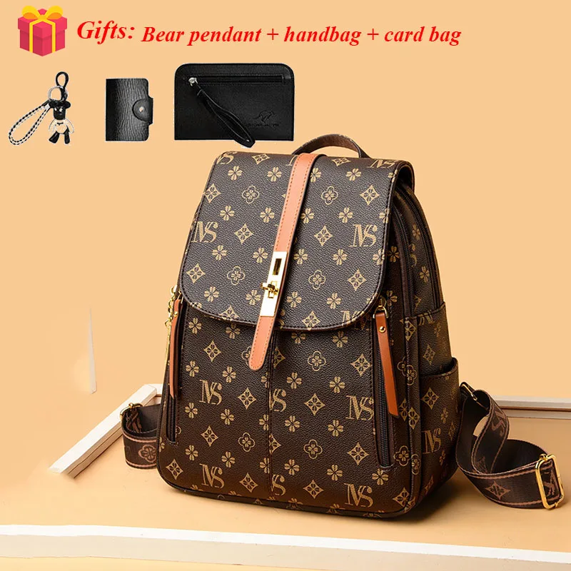 Fashion Woman`s New Retro Leisure Bag Backpack Large Capacity Korean Version Trend Outdoor Travel Bag luxurious Ladies Backpack