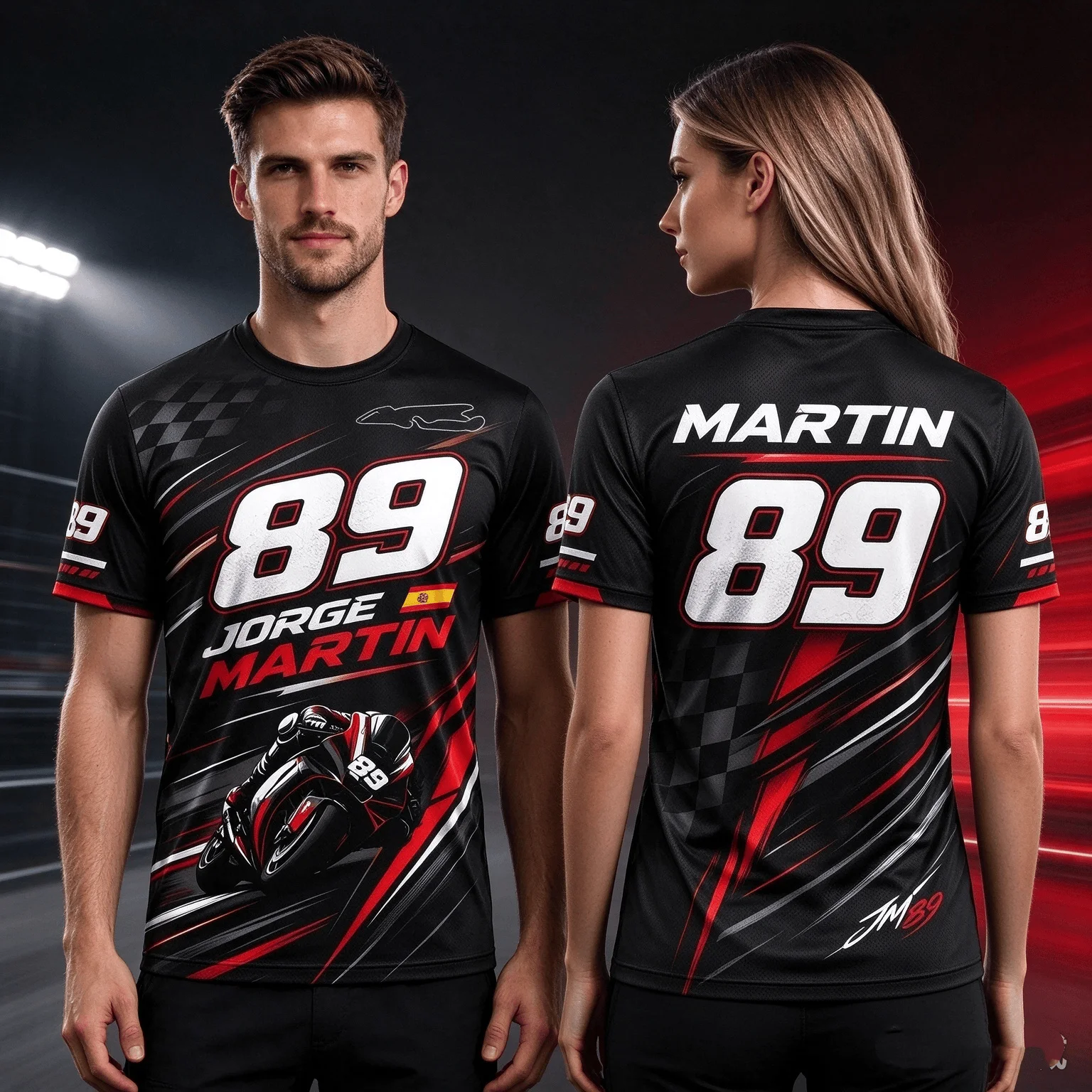 2026 New Summer Men Jorge Martin 89 Moto Racing Factory Team AI Design Jersey Short Sleeve T Shirt Fan Kids/Adult Top