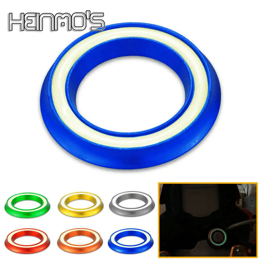 Luminous Styling Ignition Switch Key Hole Cover For Motorcycle Kawasaki Ninja 250 300 400 Z400 2013-2019 Circle Light Decoration