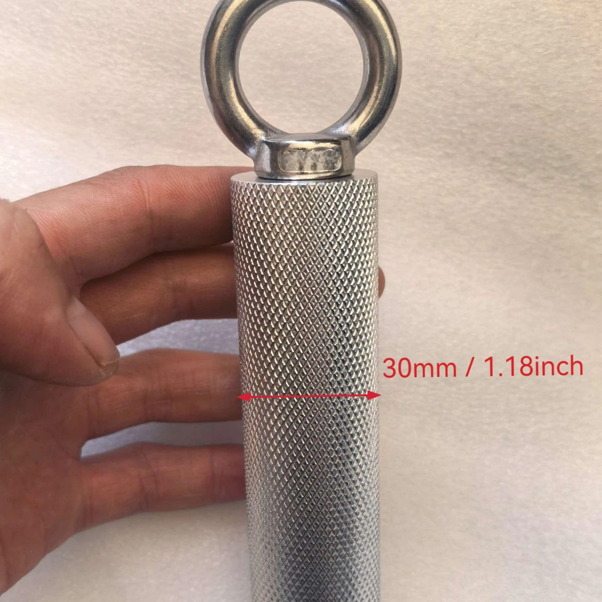 Aluminium-Drückgriff für Einzel-Fitnessgeräte, Rutschfester Kabelgriff für Kabelzugmaschinen, Zubehör für Trizeps-, Schulter- und Bizepstraining – Detail 1