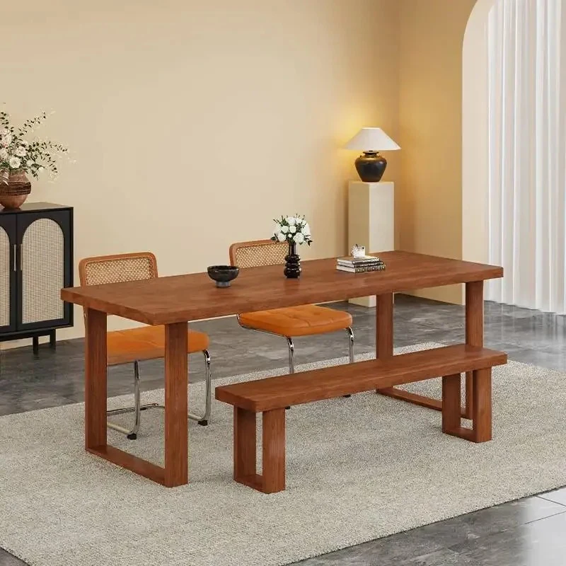 حامل طاولة خشبي فريد من نوعه منظم الحفلات لغرفة المعيشة طاولة طعام القهوة مستطيلة أثاث على الطراز الصيني Mesas De Comedor #6