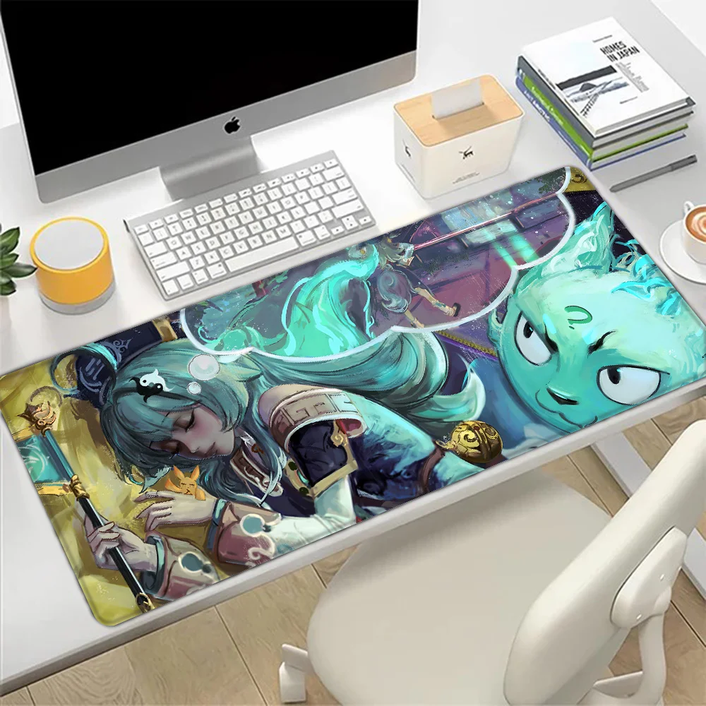 Huohuo Honkai Star Rail Mousepad HD Printing Computer Gamers Locking Edge Non-slip Mouse Pad XXL90x40cm Keyboard PC Desk Pad