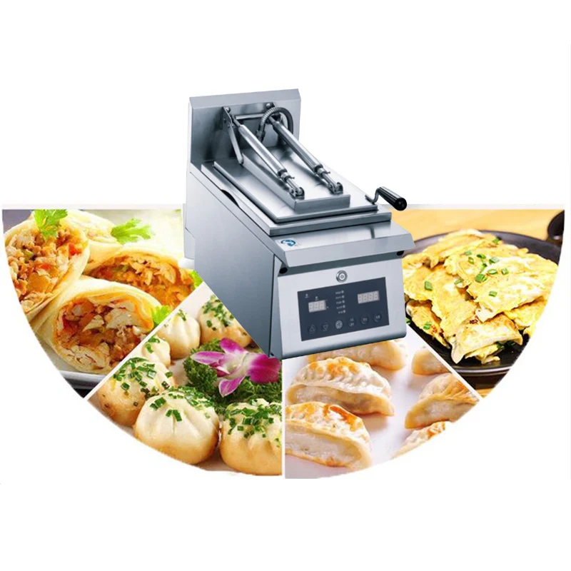 Horno eléctrico comercial para panqueques y crepé, pan chino frito, máquina eléctrica para freír dumplings Chow Mein