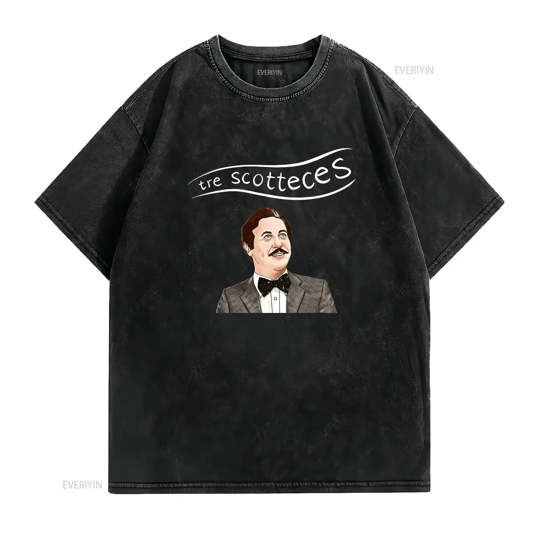 Calboni Vintage T Shirt Girocollo Casual Tessuto Leggermente Elasticizzato Vestibilità Regolare Stampa Perfetta per Uomo