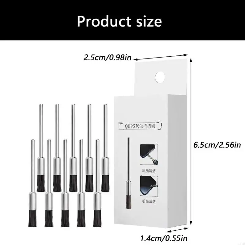 10Pcs Extended Handle Stainless Steel Wire Brushes Industrial Heavy Duty Wire Scrubbing Brushes for Welding Jewelry M4YD