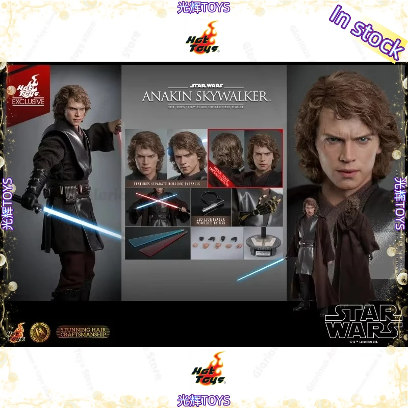In Stock HotToys HT DX34AE 1/6 Star Wars Anakin Skywalker Hair Transplant Ver. Collectible Figure Movable Model Gift Collection