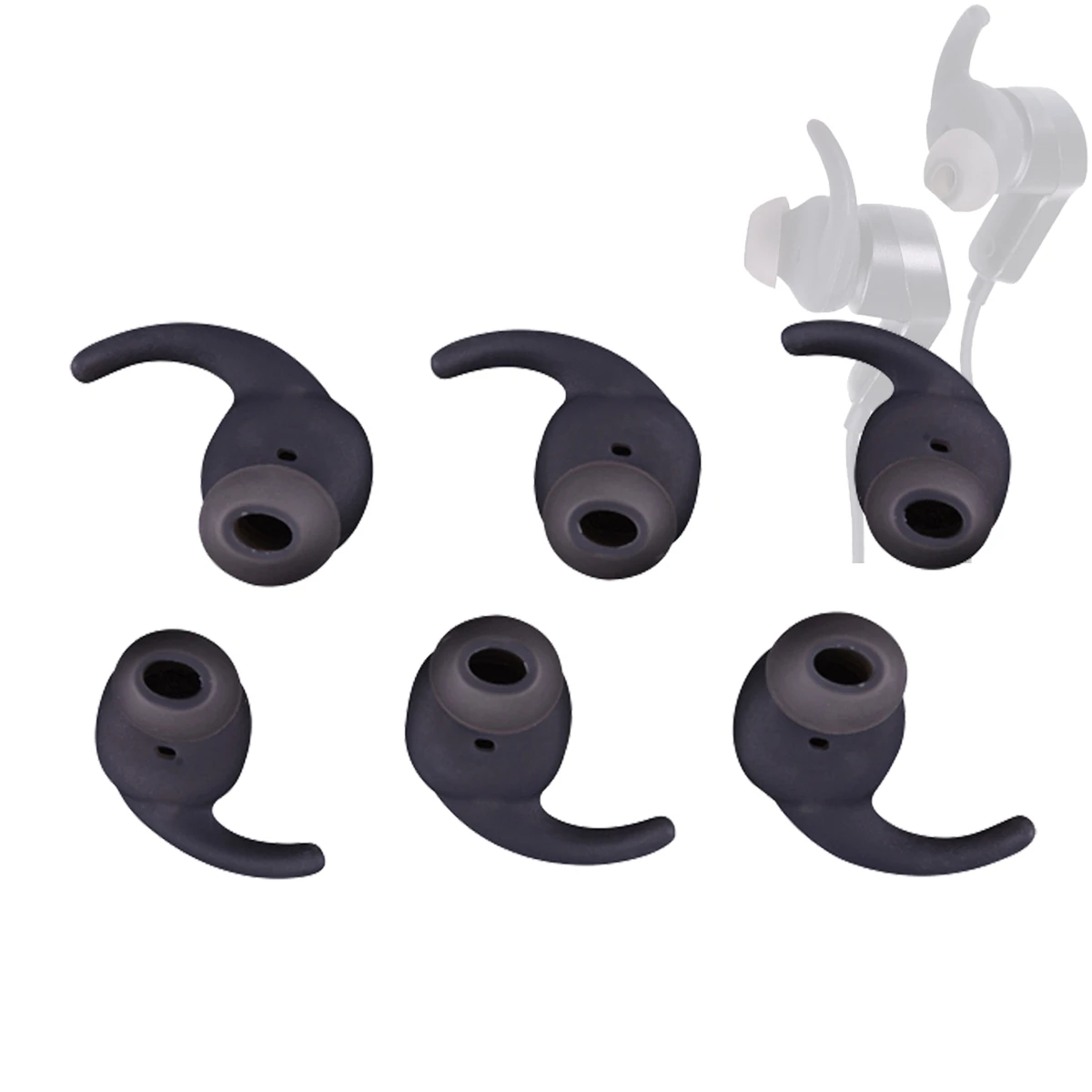 3Pairs Silicone Ear Tips for HUAWEI AM60 Earbuds Earhook Sport Anti-drop Eartips AM60 Bluetooth Headphone Ear Hook Tips