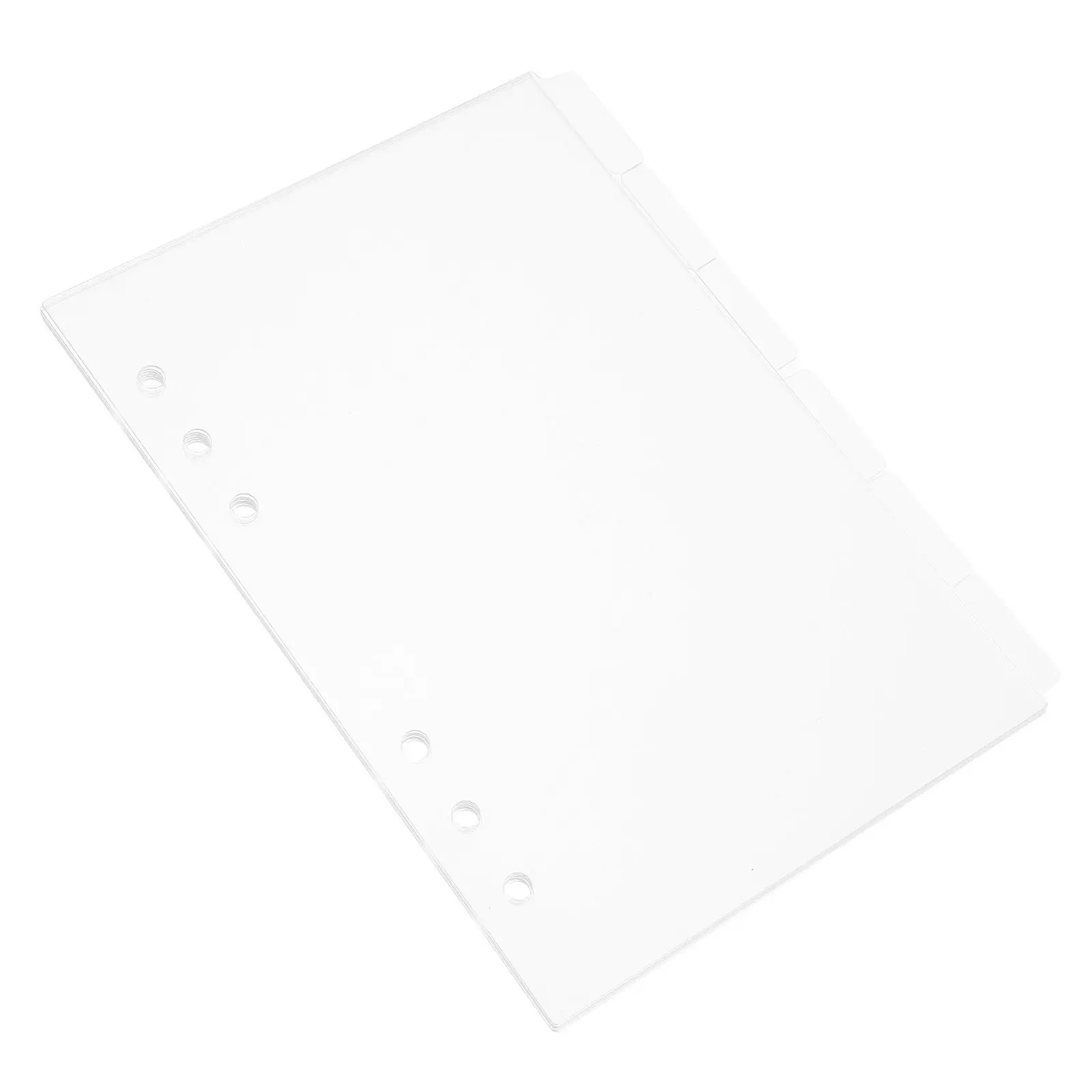 

6Pcs A5 Acrylic Tab Dividers Six-Hole Compatible with 6-Ring Binders Versatile for Office School Home Travel Journal Planner