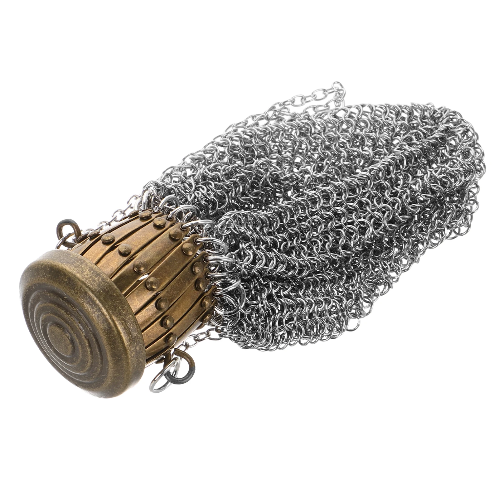 

Vintage 1920s English Coin Purse Metal Mesh Handmade Small Hanging Change Holder Retro Mini Portable Coin Bag for Women