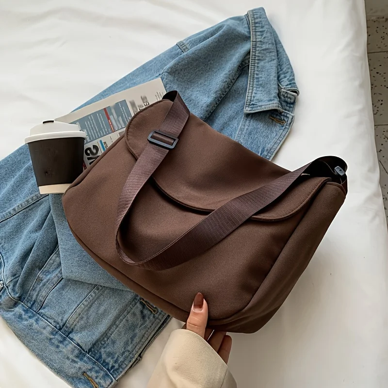 Stilvolle Damen Hobo Schulter-Umhängetasche, Geräumige Klapptasche mit Verstellbarem Riemen, Ideal für den Täglichen Arbeitsweg – Detail 7