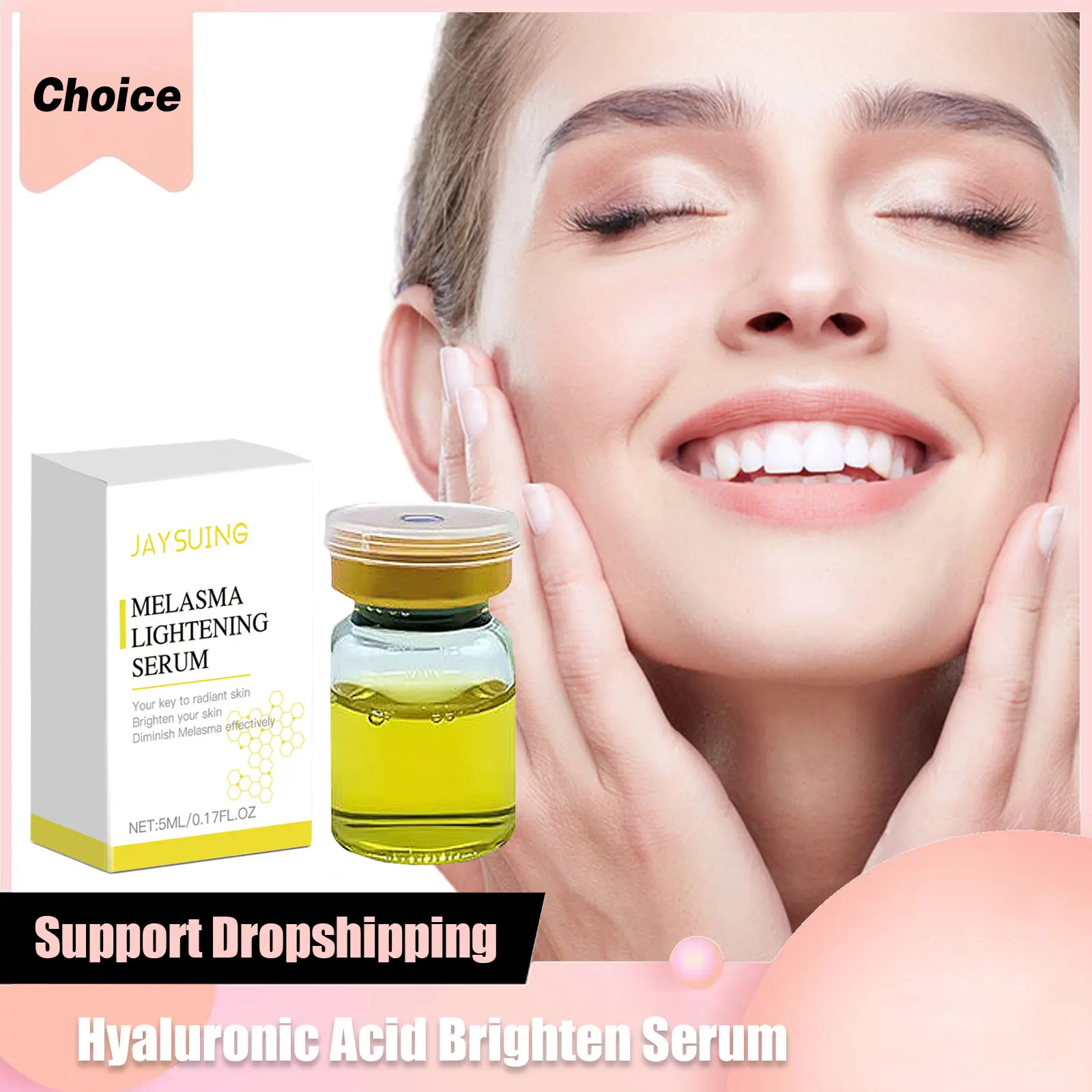 

Hyaluronic Acid Brighten Serum Reduce Dark Spots Fine Lines Improve Dullness Moisturizing Anti-Wrinkle Nicotinamide Face Essence