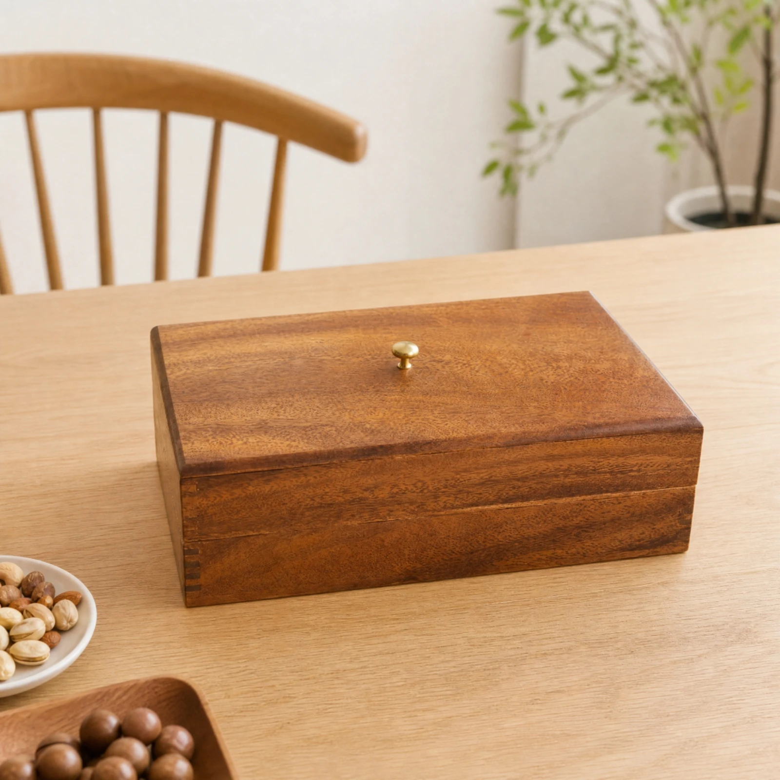 กล่องใส่ขนมไม้วอลนัทพร้อมฝาปิด - Dried Fruit บทวิจารณ์และราคา