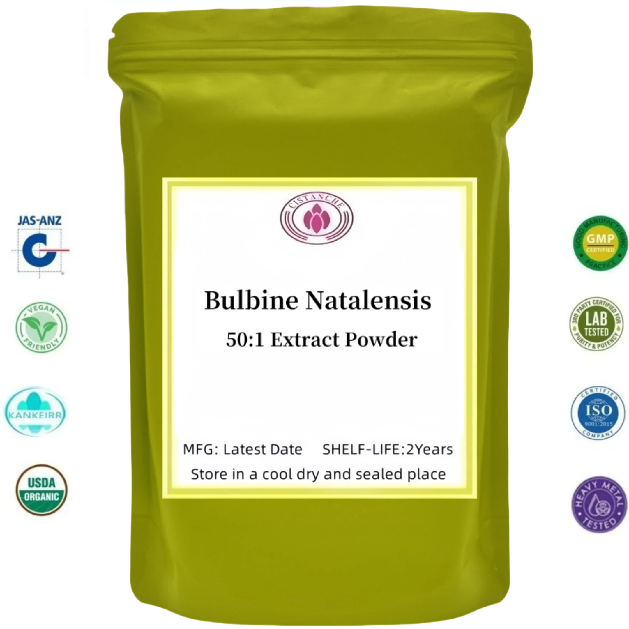 Personalizado global para Bulbine Natalensis 50:1 con embalaje de papel de aluminio para una entrega rápida de aromas de jabón hechos a mano DIY