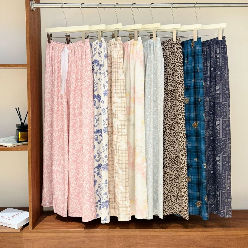 2026 New Summer Girls' Wide Leg Pants with A Soft Drape Sporty and Casual Sweatpants Loose Home Sleepwear Outdoor Clothing