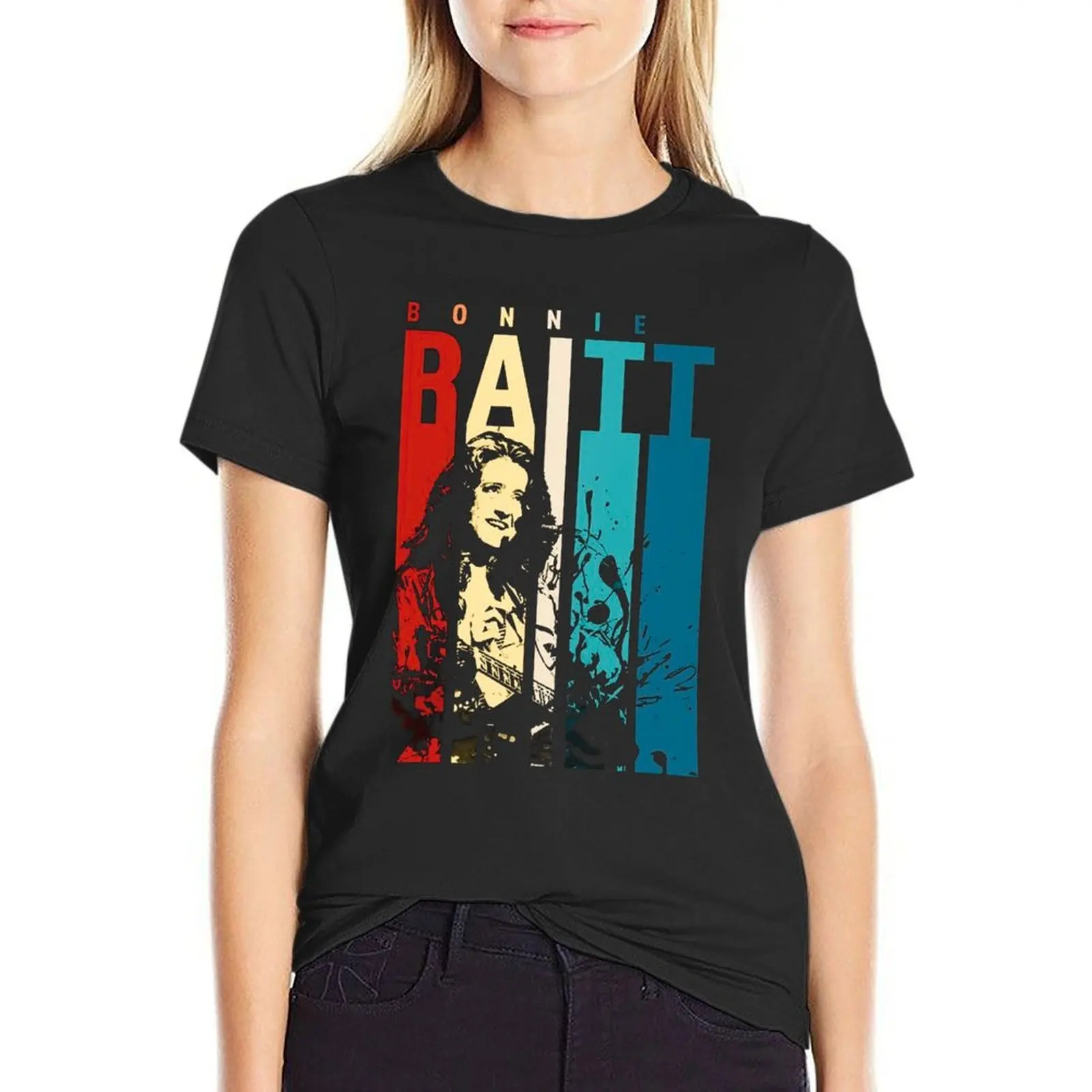 Bonnie Raitt T-Shirt plus size tops hippie clothes Women's summer blouses 2024