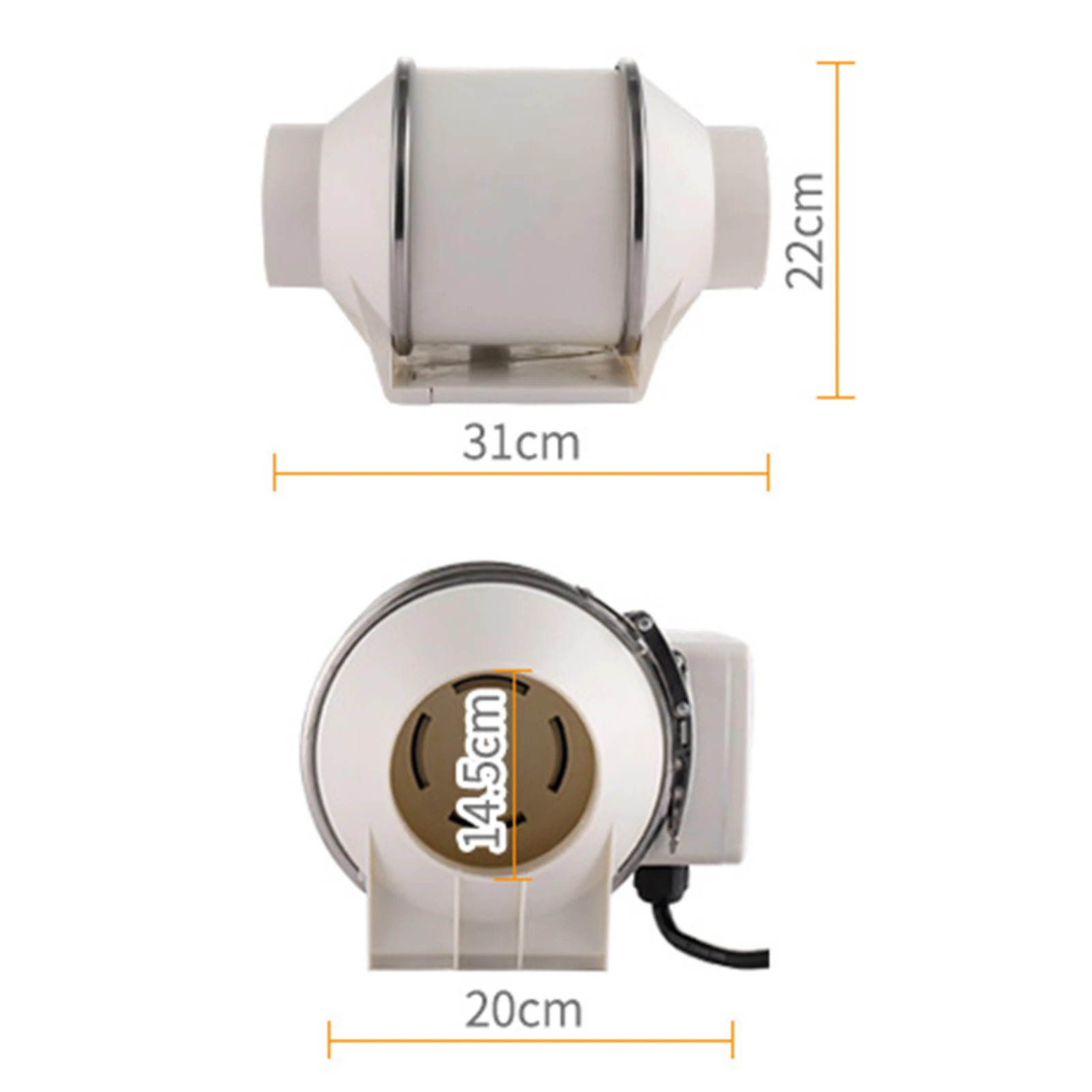 220V Afzuigventilator Stille Kanaalventilatieventilator 2600 RPM Kanaalventilator Pijptrekker voor Keuken Badkamer Toilet (HF-100/HF-150/HF-200)