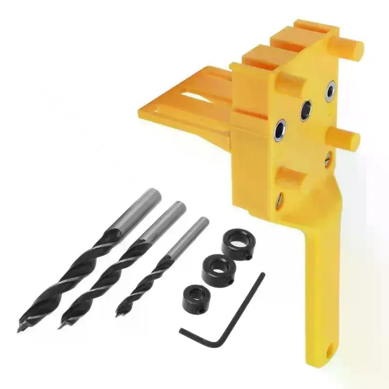 

Для столярных работ, зажим для локатора прямых отверстий, деревообрабатывающий дюбель, ручная направляющая для сверла и инструмент, сверло 6/8/10 мм