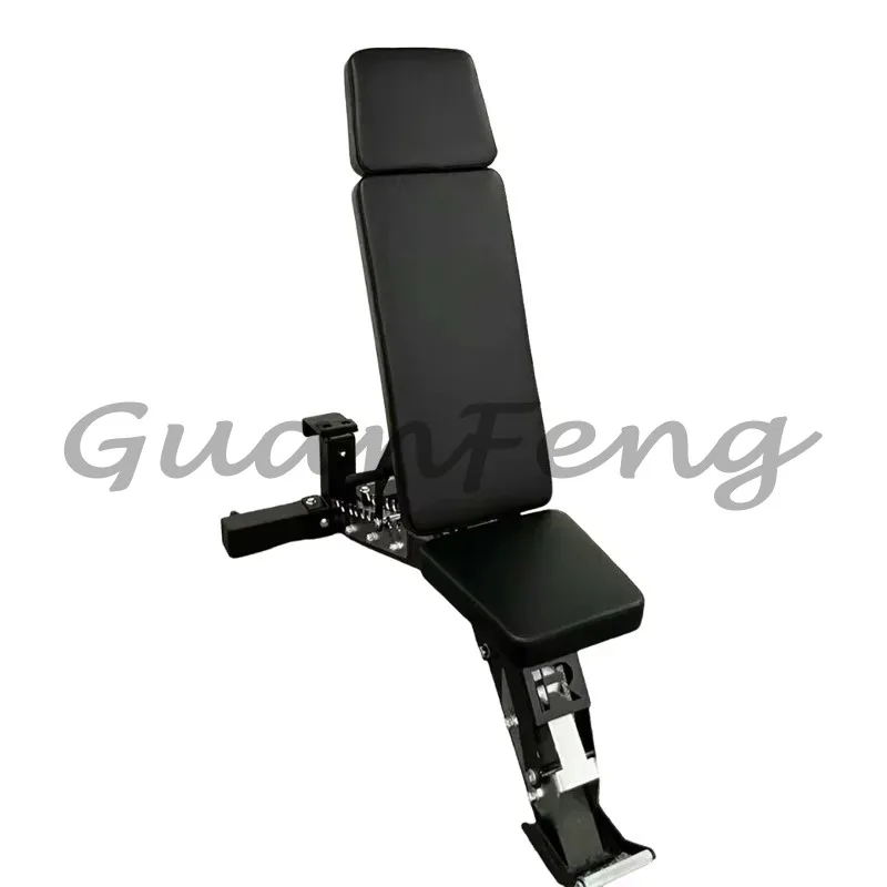 Commercial 3-Section Adjustable Dumbbell Weight Bench, Black Multi-Function Fitness Training Bench