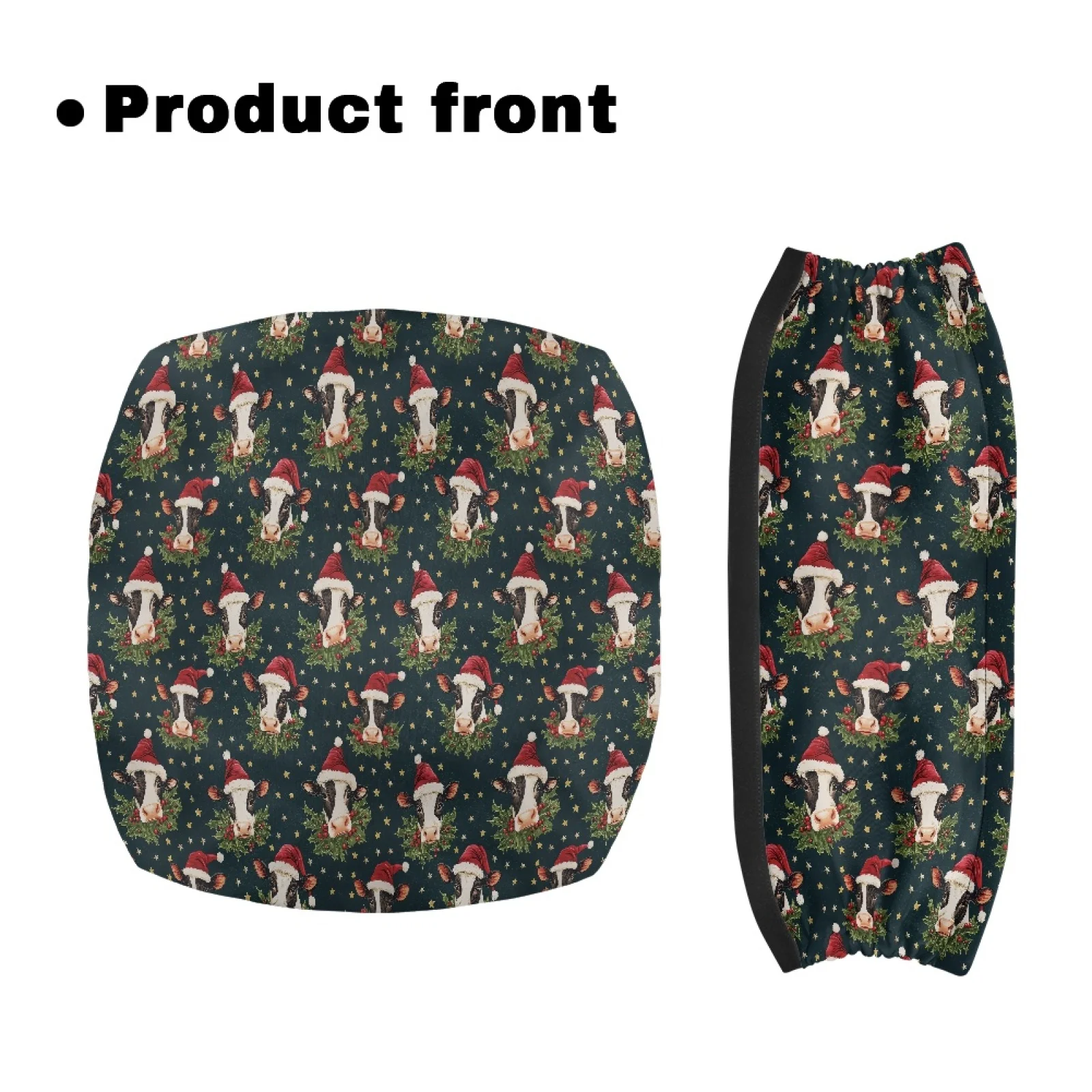 Coloranimal Christmas Pack of 2 Rollator Seat Cover, Stretchable Polyester Seat Back Cover for Elderly and Family Use