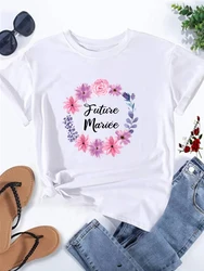 Team Bride Bachelorette Wedding Party Woment-Shirts Summer T-shirts Short Sleeve Woman Kawaii Tshirt Cute Young Girl T Shirt