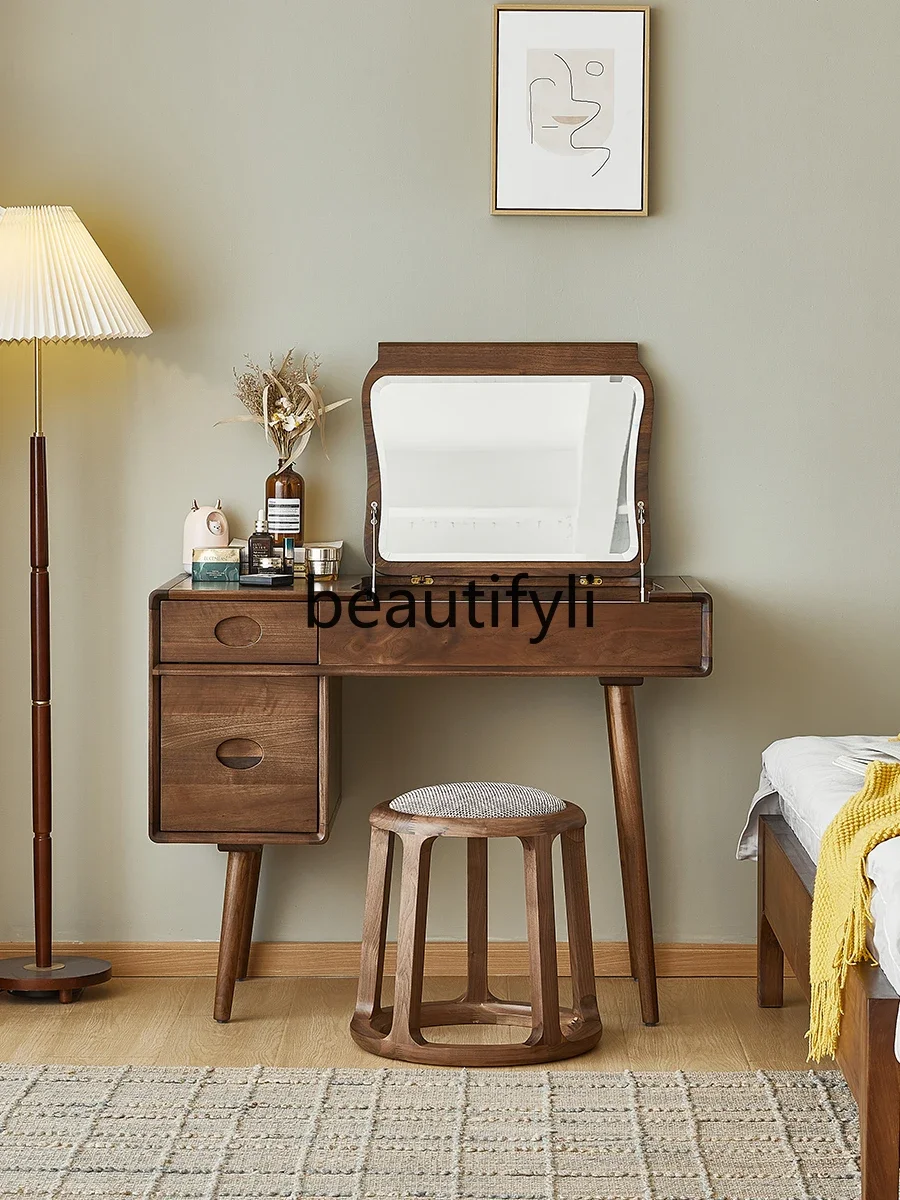 

A26 North American Black Walnut Dresser Modern Simple Home Bedroom Full Solid Wood Dresser