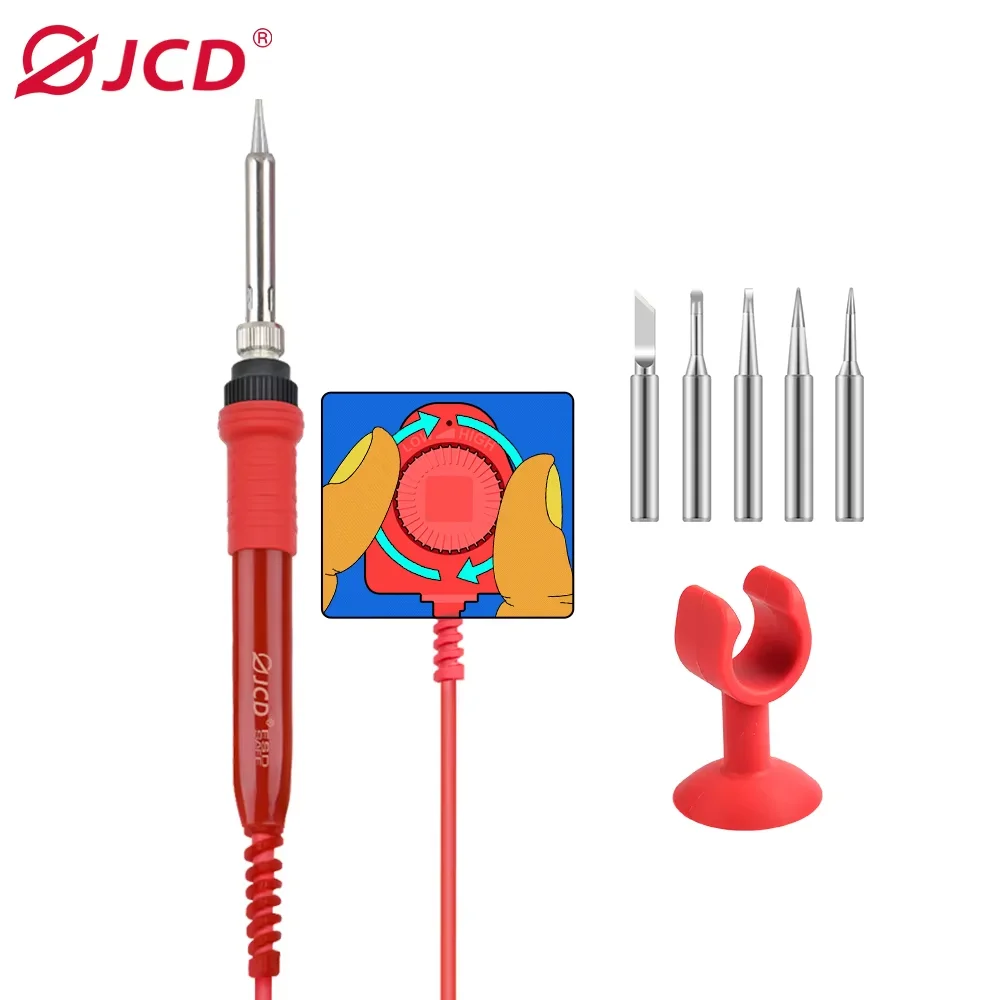JCD 60W Soldeerbout Kit Grote Knop Gemakkelijk 110 V/220 V Verstelbare Temperatuur voor mobiele telefoon BGA IC Reparatie Lasgereedschap ADJ908