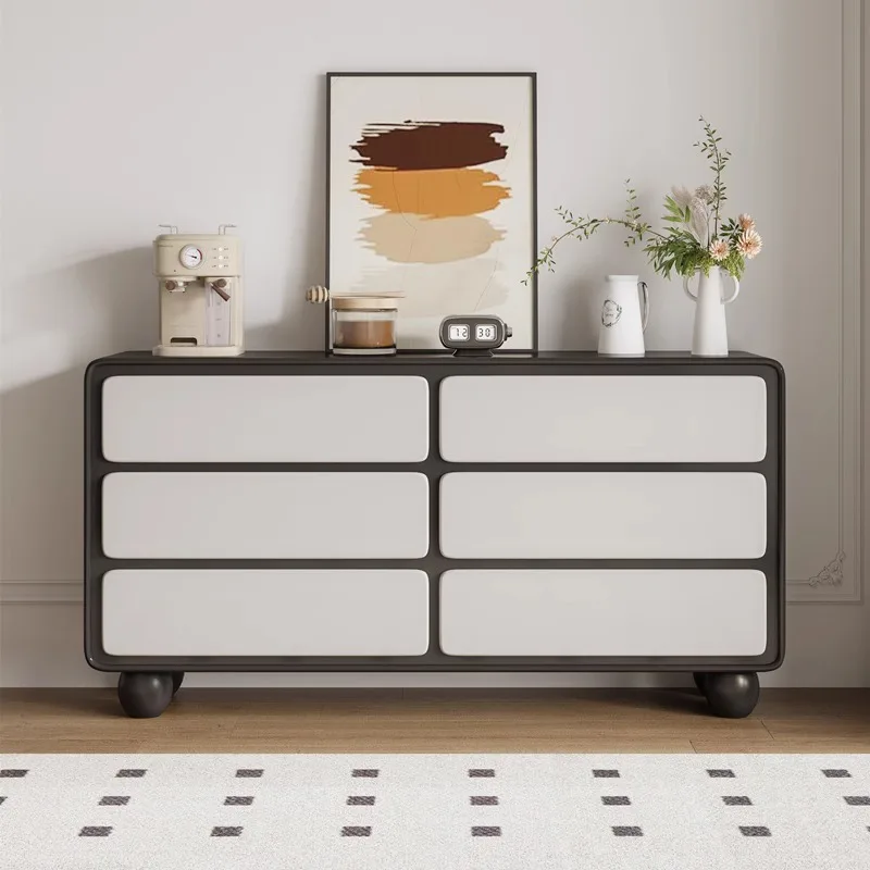 Mobile da pranzo medievale in legno massello, contenitore integrato contro il muro, soggiorno retrò in noce, lato pranzo