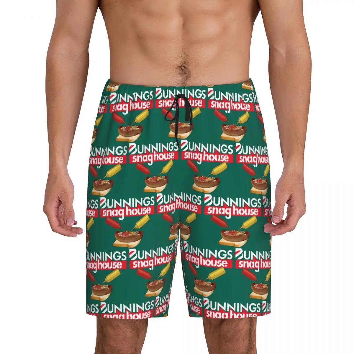 

Custom Bunnings Snaghouse Short Pajama Pants Men Sleepwear Sleep Lounge Bottom Shorts Sleeping Pants
