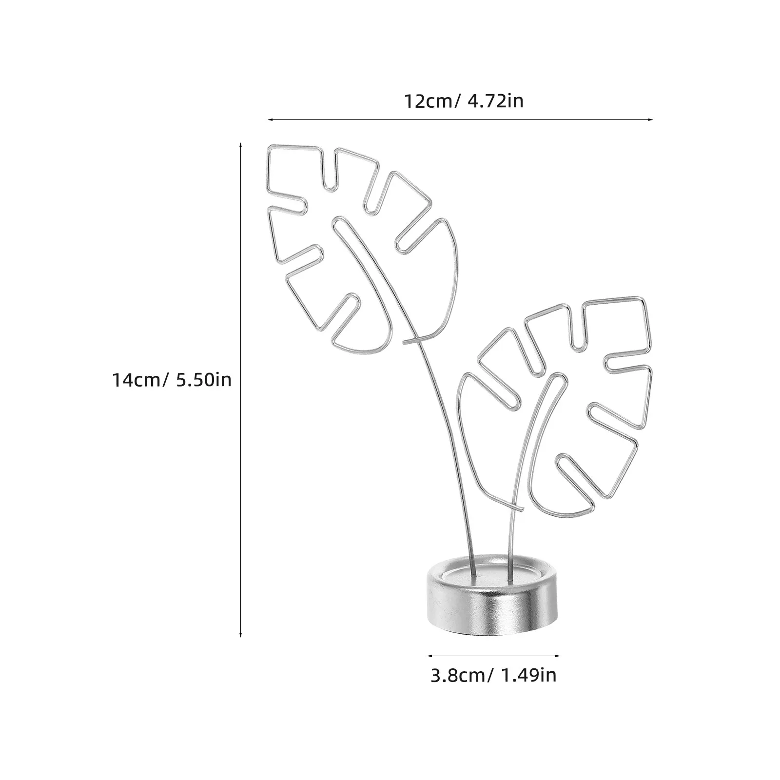 2Pcs Monstera Leaf Desktop Memo Clip Photo Holder Card Holder Stand Note Organizer Table Office Recipe Card Stand