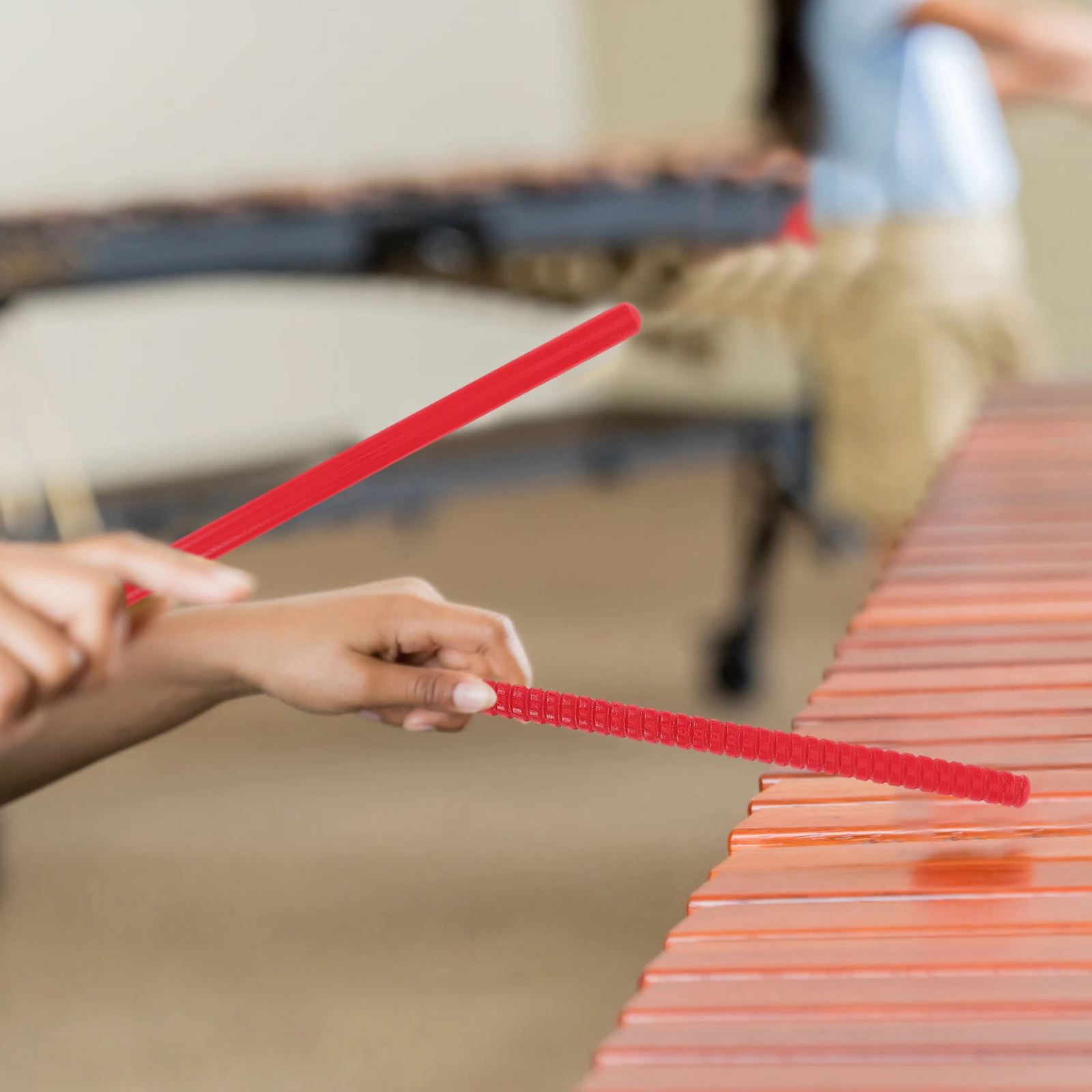 

2 Pcs Rhythm Teaching Aids Mallet Percussion Sticks Drumsticks Wooden Instrument